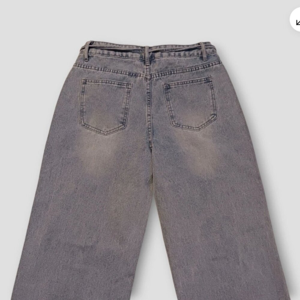 J for Justify womens jeans Size M wide leg 30X30 Y2K Blue Light Wash Denim - Picture 4 of 8
